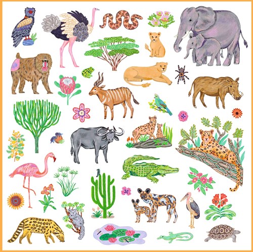 Djeco stickers Kenya - set creativo per bambini-3