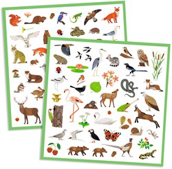 Djeco stickers fauna - adesivi animali creativi per bambini