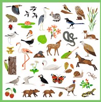 Djeco stickers fauna - adesivi animali creativi per bambini-2