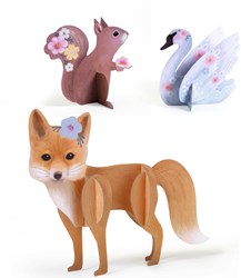 Djeco set giocattolo creativo multi attività fluffy box pennarelli