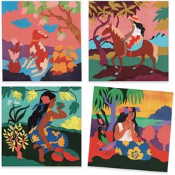 Djeco attività di pittura Polinesia - set creativo d’arte per bambini