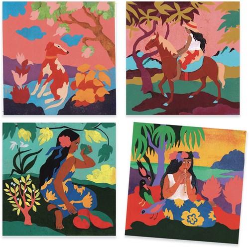 Djeco attività di pittura Polinesia - set creativo d’arte per bambini