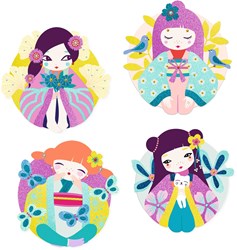Djeco quadri con glitter set creativo Onnanoko medaglioni bambini