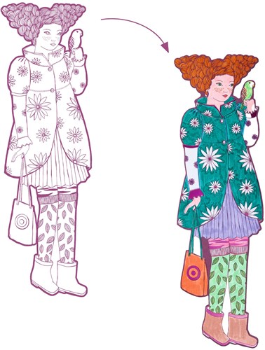 Djeco pagine da colorare Rosemary & amici - set creativo-2