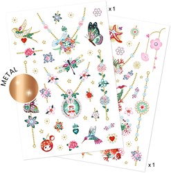 Djeco tatuaggi delicati sulla pelle Fiona's Jewels - tatuaggio temporaneo adesivo
