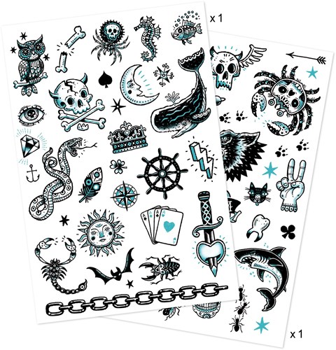 Djeco tattoo Dark side - tatuaggi temporanei per bambini FSC MIX