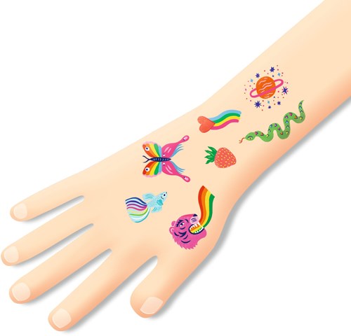 Djeco tattoo Rainbow - tatuaggi temporanei per bambini FSC MIX-2