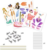Djeco pagine da colorare Fairies - set creativo bambole fatine-2