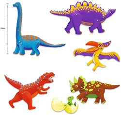 Djeco disegni da colorare dinosauri kit creativo - cartone FSC MIX