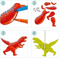 Djeco disegni da colorare dinosauri kit creativo - cartone FSC MIX-3