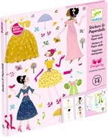 Djeco adesivi vestiti attraverso le stagioni - set creativo per bambini-3