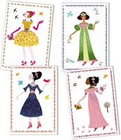 Djeco adesivi vestiti attraverso le stagioni - set creativo per bambini