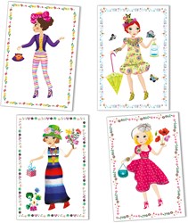 Djeco stickers Massive fashion - set creativo moda per bambini