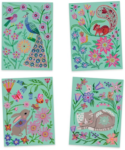 Djeco carte da grattare Encounters - set creativo per bambini