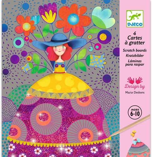 Djeco carte da grattare The beauties' ball - giocattolo creativo FSC MIX-3