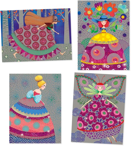 Djeco carte da grattare The beauties' ball - giocattolo creativo FSC MIX