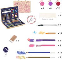 Djeco colori Sparkling box of colours - set creativo artistico-2