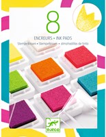 Djeco colori 8 tamponi d’inchiostro e 1 pulitore - giocattolo creativo pop-2
