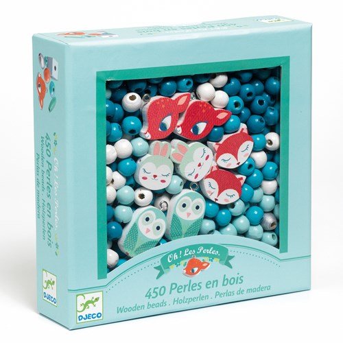 Djeco perline legno gioielli Little animals set bambini-3