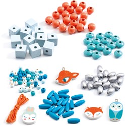 Djeco perline legno gioielli Little animals set bambini