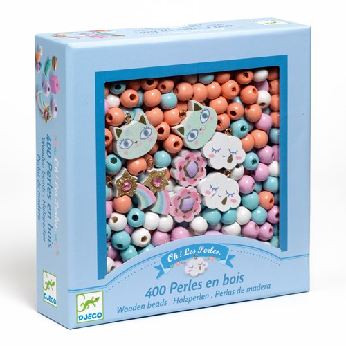 Djeco perline in legno Rainbow set gioielli bambini-3