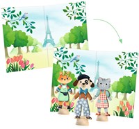 Djeco giocattolo collage Bonjour Parigi - kit creativo artistico-2
