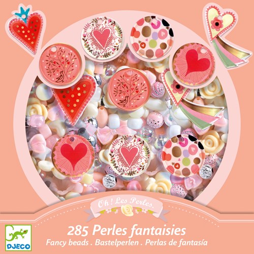 Djeco perline & gioielli Hearts - set creativo di perline per bambini-3
