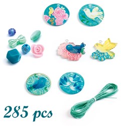 Djeco perline & gioielli Birds - set creativo di gioielli per bambini