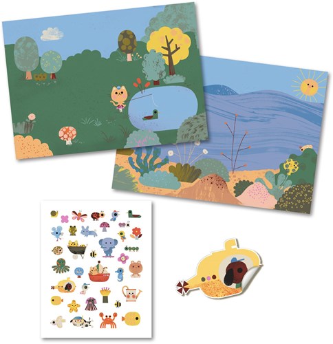 Djeco stickers Summertime - set creativo per bambini-2