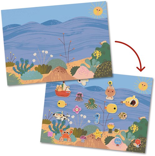 Djeco stickers Summertime - set creativo per bambini-3