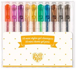 Djeco penne gel set 10 mini classic scrivere disegnare