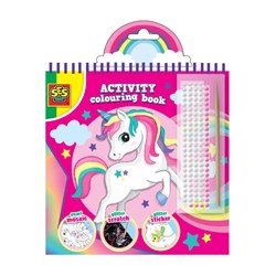 Ses libro da colorare glitter 3 in 1 - attività creative per bambini