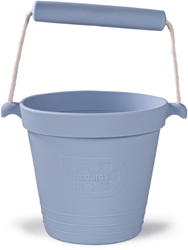 BigJigs secchiello giocattolo in silicone - grigio tortora spiaggia e acqua