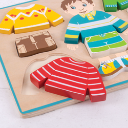 Puzzle Bigjigs per vestire il bambino