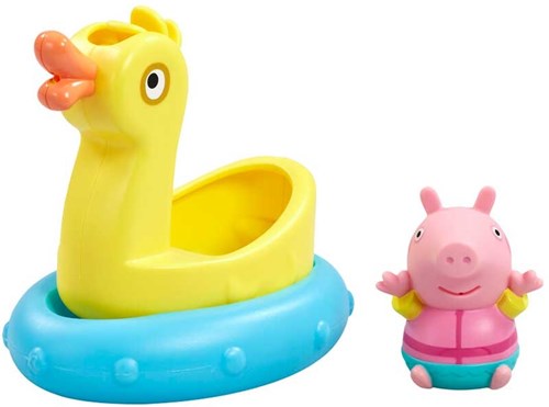 Toomies giocattolo da bagno Peppa Pig galleggiante anatra multicolore divertimento acquatico-2