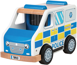 Tidlo furgone della polizia auto giocattolo in legno polizia