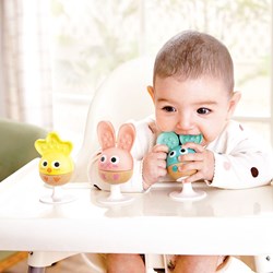 Hape sonaglio giocattolo Cheery Critter Rattle Trio bambino