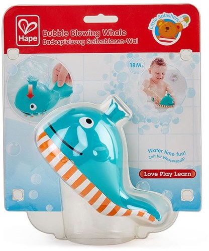Hape giocattolo da bagno balena che soffia bolle - divertimento in vasca per bambini-3