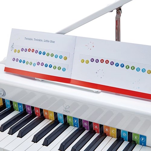 Hape Pianoforte a coda elettrico - Bianco - Pianoforte giocattolo deluxe-3