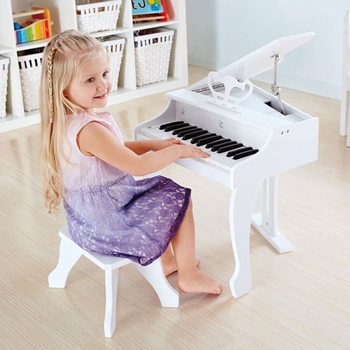 Hape Pianoforte a coda elettrico - Bianco - Pianoforte giocattolo deluxe