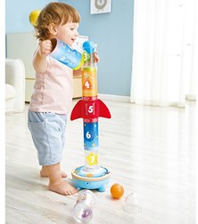 Hape giocattolo educativo Rocket Ball Air Stacker gioco impilabile colorato