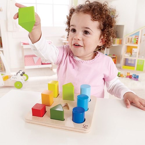 Hape tavola in legno per forme giocattolo educativo colori-3