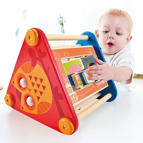 Hape scatola attività in legno giocattolo educativo portatile motricità