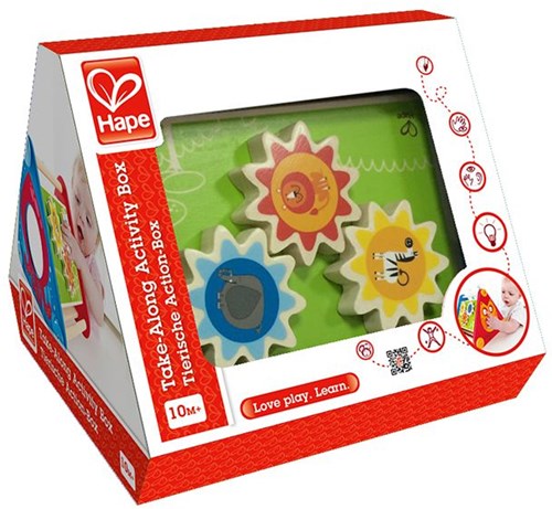Hape scatola attività in legno giocattolo educativo portatile motricità-3