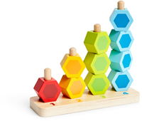 Hape gioco di conteggio e impilamento in legno giocattolo educativo colorato