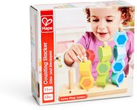 Hape gioco di conteggio e impilamento in legno giocattolo educativo colorato-2