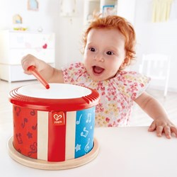 Hape Tamburo doppio lato giocattolo musicale per bambini