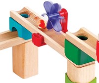 Hape pista di biglie in legno Marble Rally Block Set giocattolo colorato-3