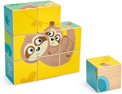 Hape blocchi puzzle animali in legno - giocattolo educativo animali selvatici
