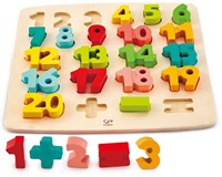 Hape puzzle matematico - giocattolo educativo in legno - 24 pezzi